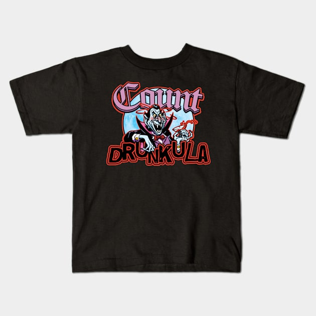 Count Drunkula Kids T-Shirt by Doc Multiverse Designs